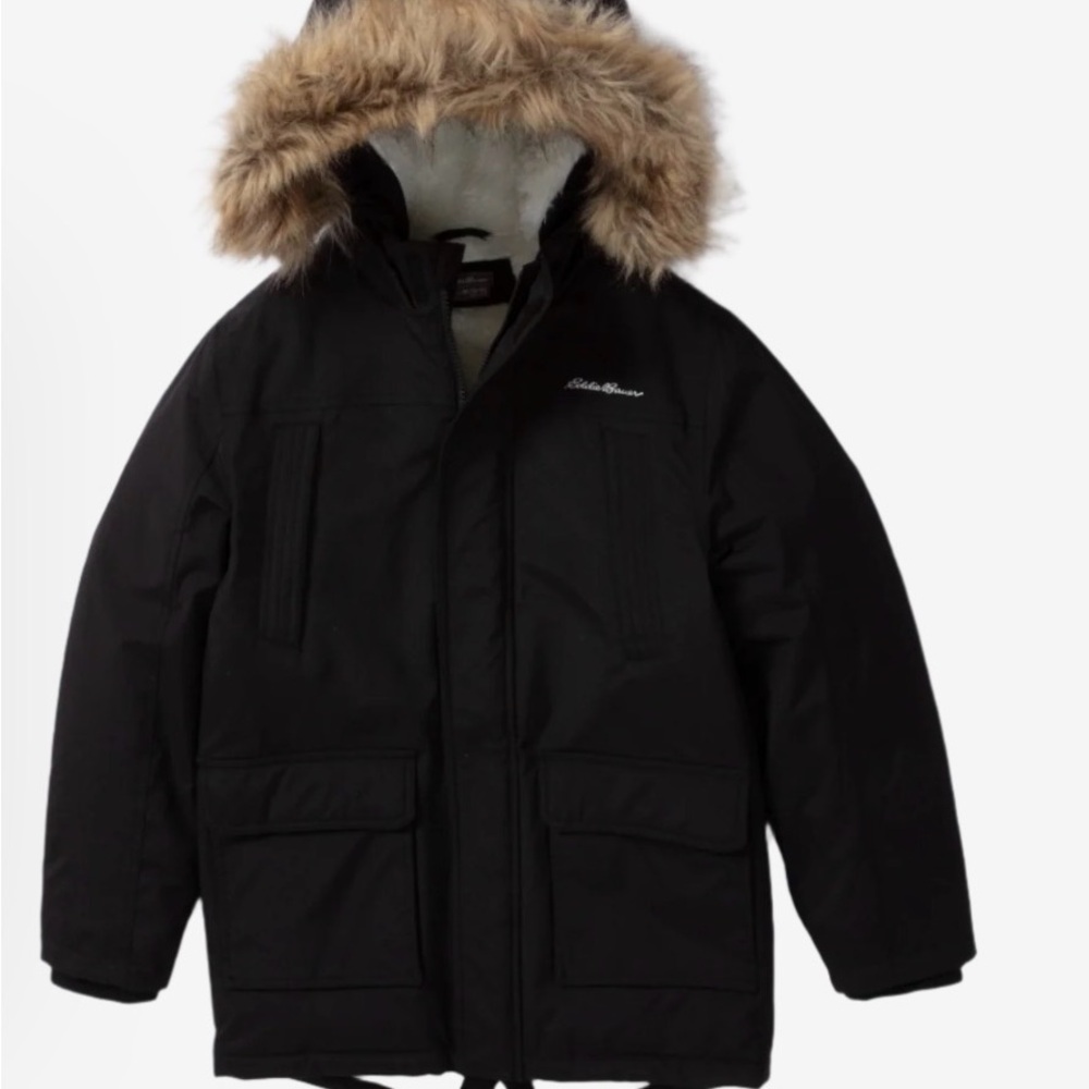 Eddie Bauer Kids Superior Down Parka Puffer Jacket with Faux Fur Hood